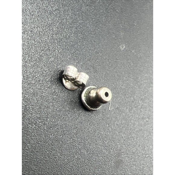 Vintage Sterling Silver Garnet Earrings Stud Square Dangle Geometric 1" Long - Picture 12 of 13